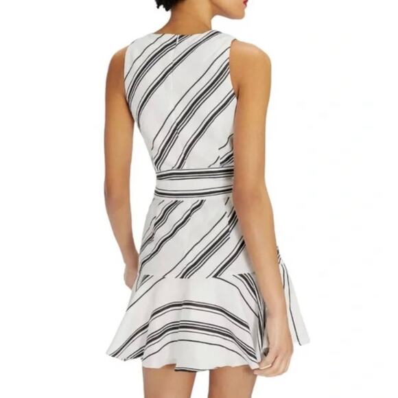 NWT Ted Baker London Striped Linen Blend Mini Dress Size 6 - Picture 2 of 13